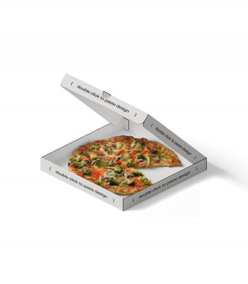 Creatoom -  Pizza Box Mockup V12 Isometric