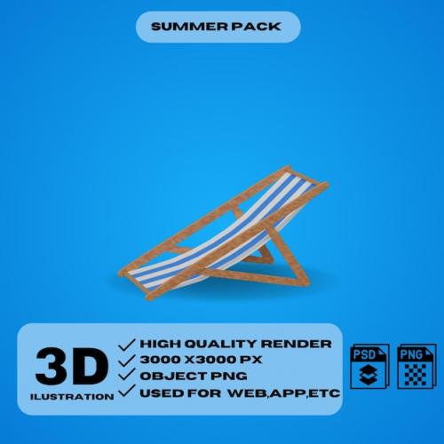 3d Icon For Summer Time