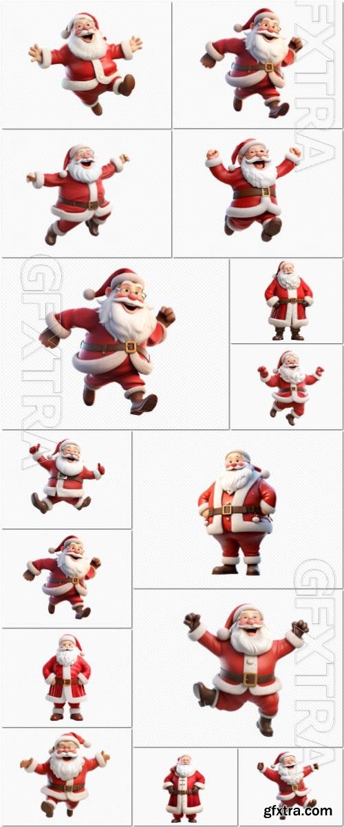 Santa claus transparent christmas event psd