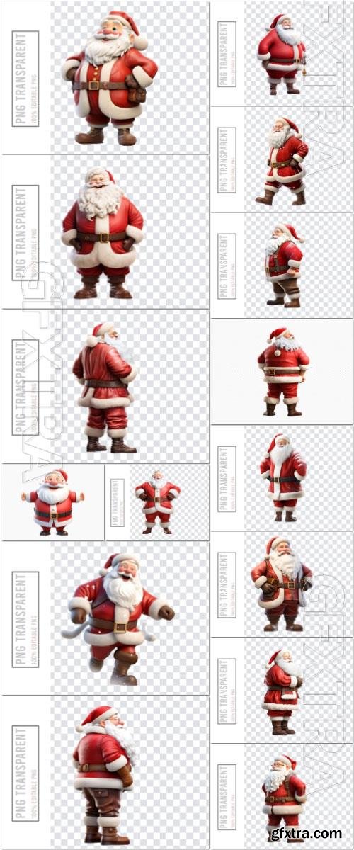 PSD santa claus transparent christmas event