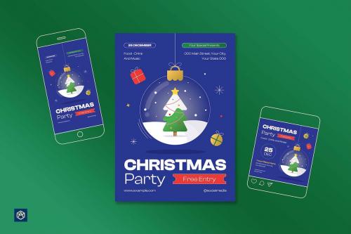 Christmas Party Event Flyer Set 003