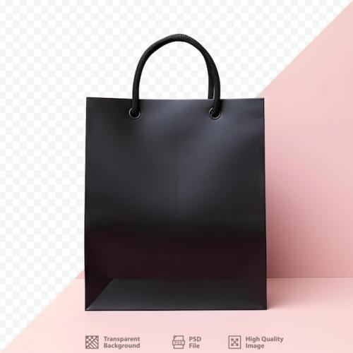 A Black Bag With A Handle That Says 