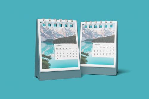 Desk calendar mockup