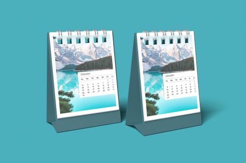 Desk calendar mockup