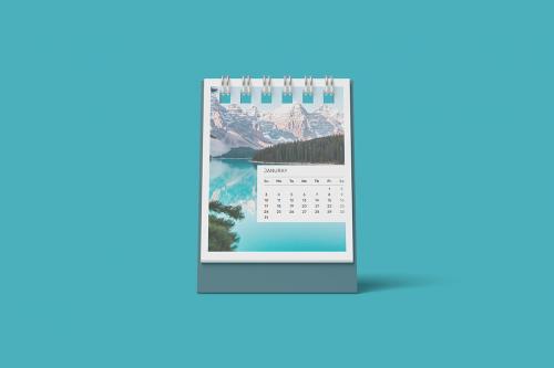 Desk calendar mockup