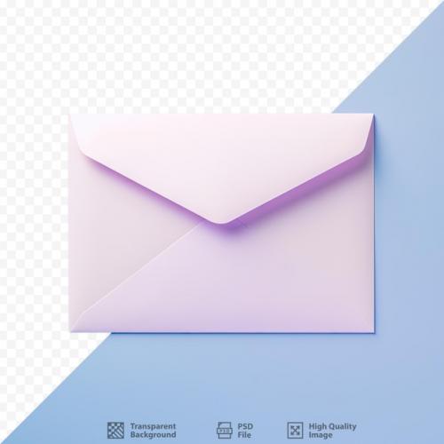 A Letter Is In The Middle Of A Purple Envelope.