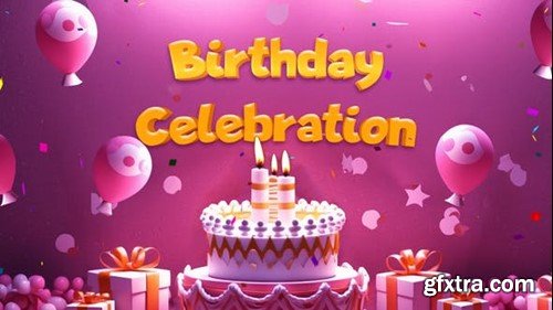 Videohive Beautiful 3D Birthday Party Invitation Slideshow 49758975