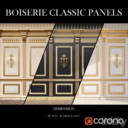 Boiserie classic panels and Decorative Crafts Wood Sconce - 1850