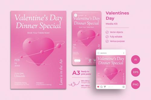 Romantic Valentines Day Dinner Poster