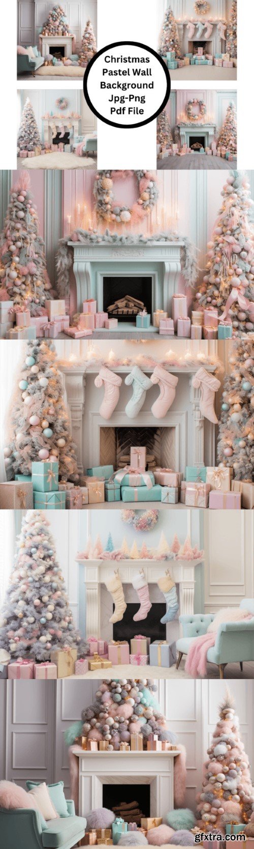 Christmas Pastel Wall Background