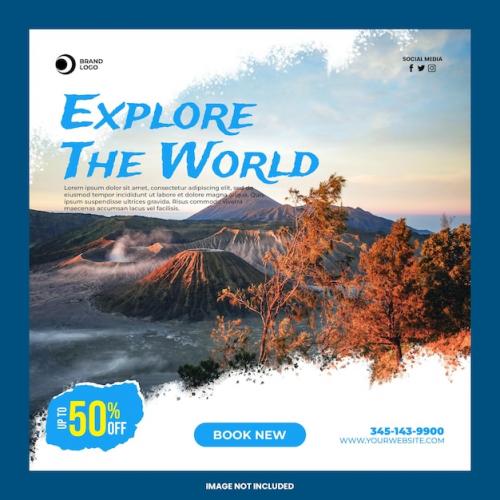 Traveling The World Social Media Instagram Banner Posts