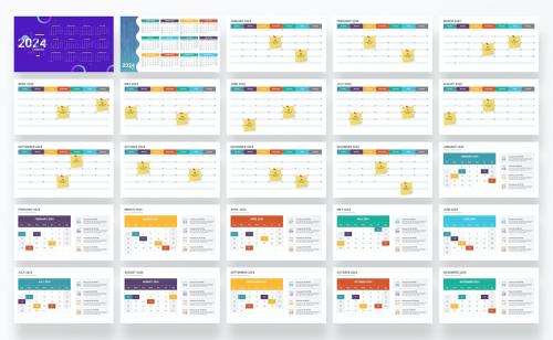 2024 Calendar PowerPoint Template