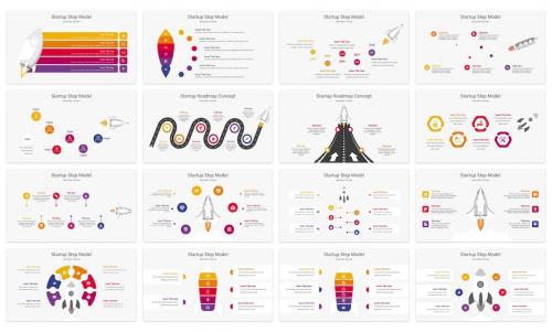 Startup Step Model PowerPoint Template