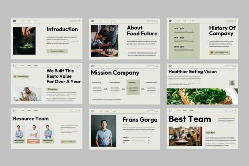 Soft Green Brown Food Template Presentation 011