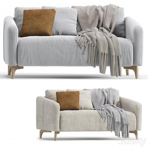 Sofa Ljeri Mini Barhat Beige Velvet Light by Divan.ru 4 Colors / Sofa Ljeri Mini