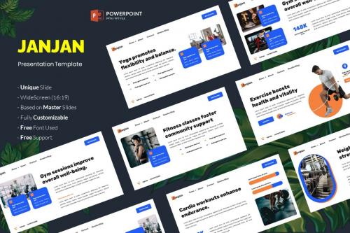 Janjan Executive Gym & Fitness Powerpoint Template