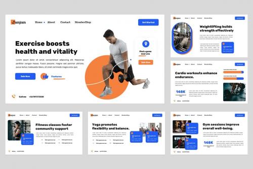 Janjan Executive Gym & Fitness Powerpoint Template