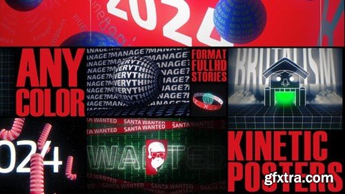 Videohive Kinetic Christmas Posters 49769806