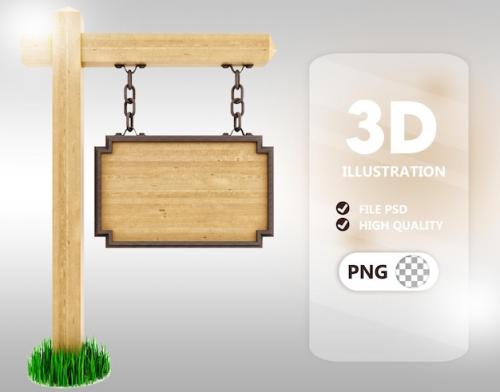 Wooden Base For Composion 3d Rendering