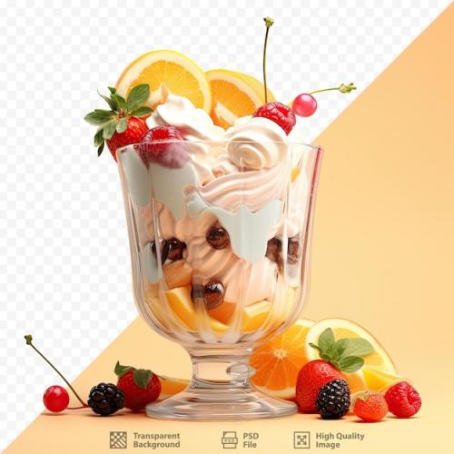 Delicious Fruit And Chocolate In A Glass