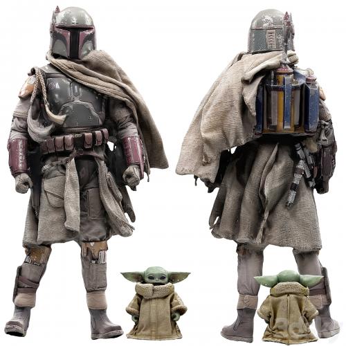 set of figures 1 Boba Fett Mythos Star Wars and grogu