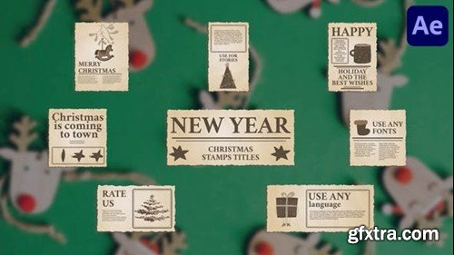 Videohive Christmas Stamps Titles for After Effects 49741877