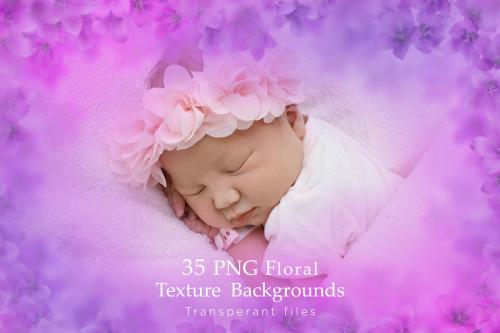 35 Floral Texture Background Overlays