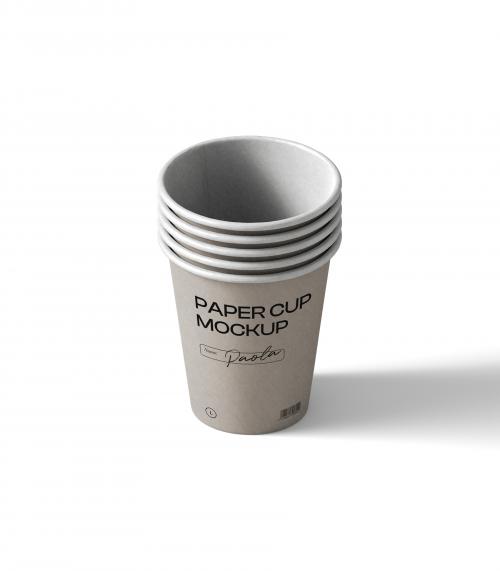 Creatoom -  Paper Cups Mockup V5 Isometric