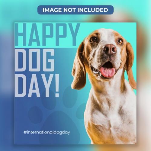 Psd Happy Dog Day Instagram Post Design