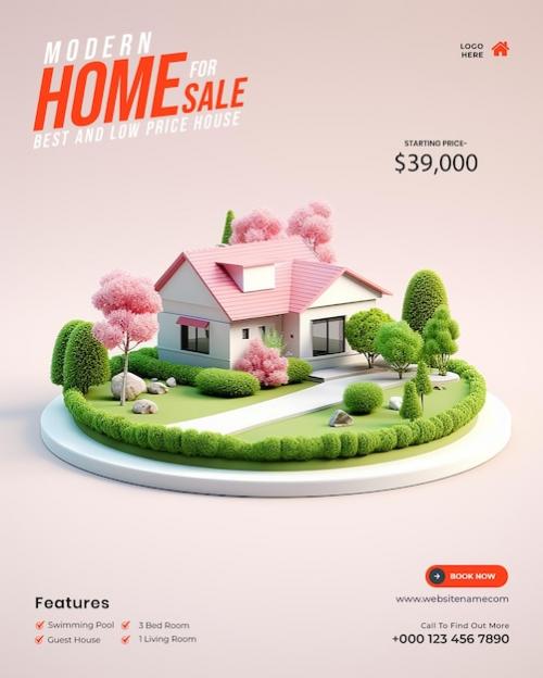 Free Psd Real Estate House Property Instagram Post Or Social Media Banner Template