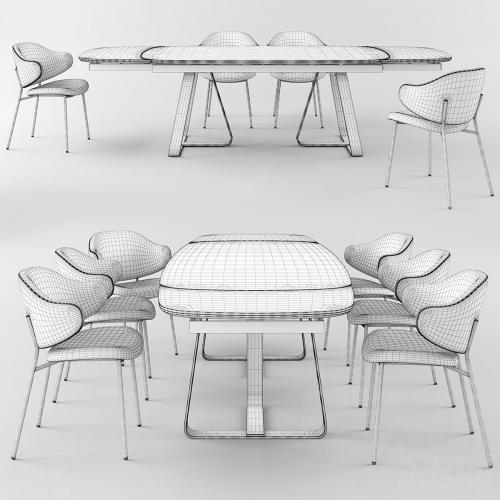 Calligaris Sunshine Tavalo table_Holly Chair