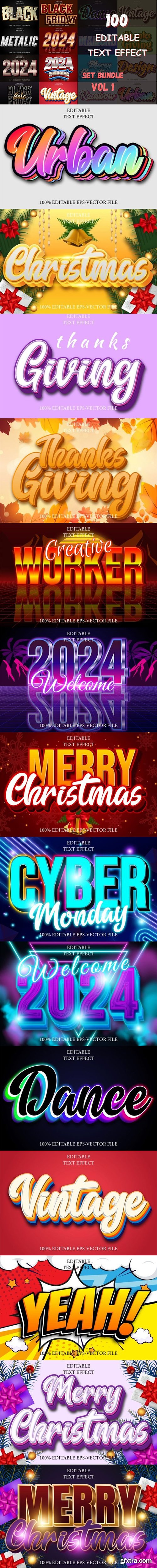 Editable Text Effect Bundle Vol.1