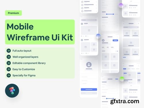 Mobile apps wireframe ui kit Ui8.net