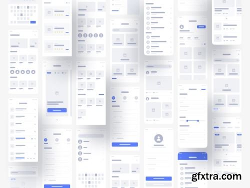 Mobile apps wireframe ui kit Ui8.net