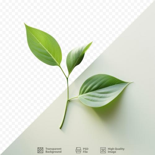 Gorgeous Fresh Leaf Against Transparent Background