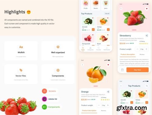 Food Order - Grocery Application UI kit Ui8.net