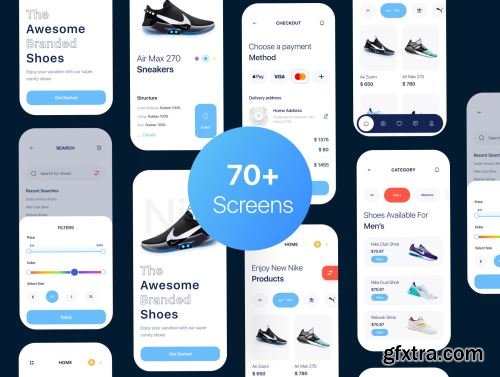 Flip Shoe App UI Kit Ui8.net