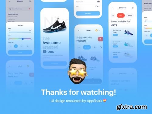 Flip Shoe App UI Kit Ui8.net