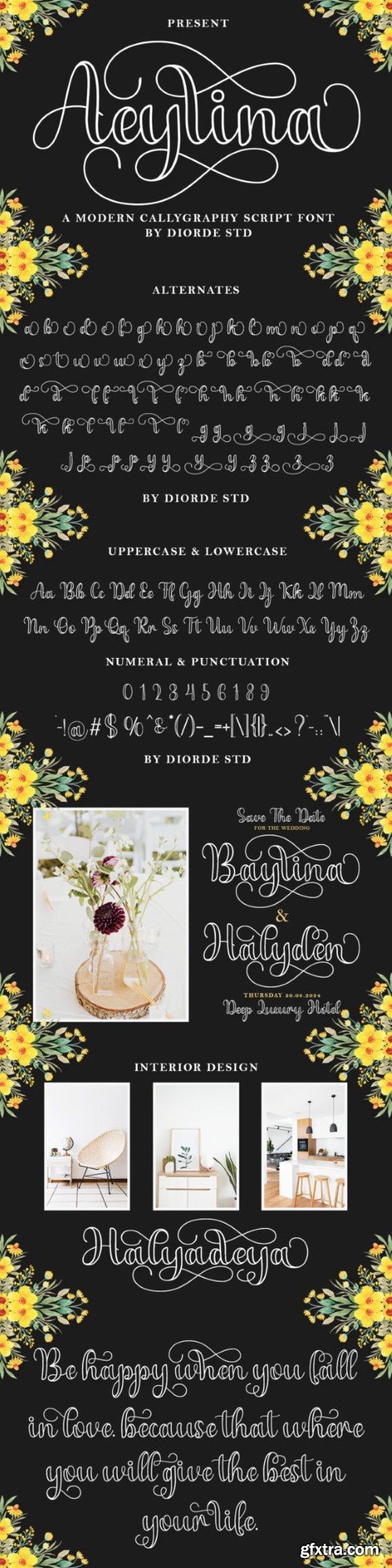 Aeylina Outline Font