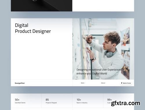 DesignPilot - Clean Portfolio Framer Template Ui8.net