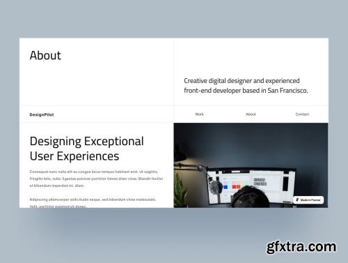DesignPilot - Clean Portfolio Framer Template Ui8.net