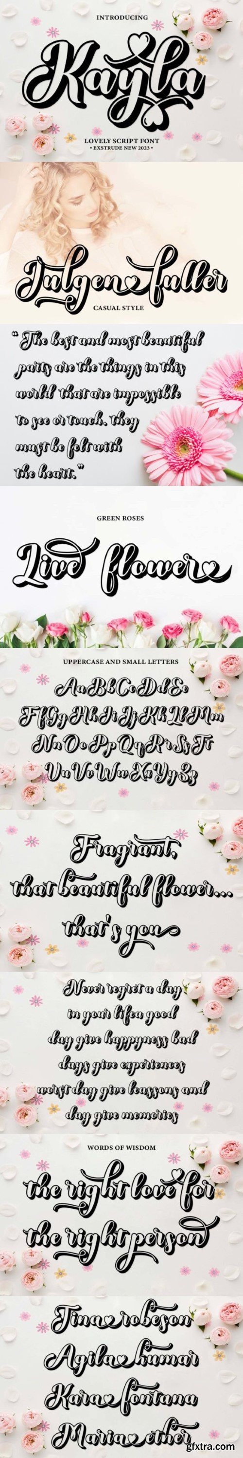 Kayla Exstrude Font