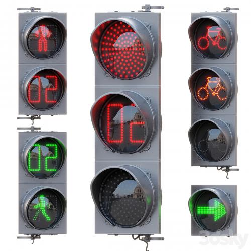 AVE Traffic Lights Set (Animated)