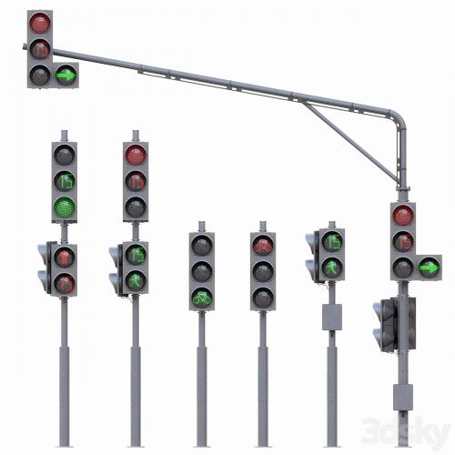 AVE Traffic Lights Set (Animated)