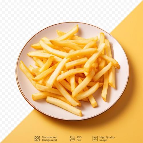 French Fries Served On A Transparent Background