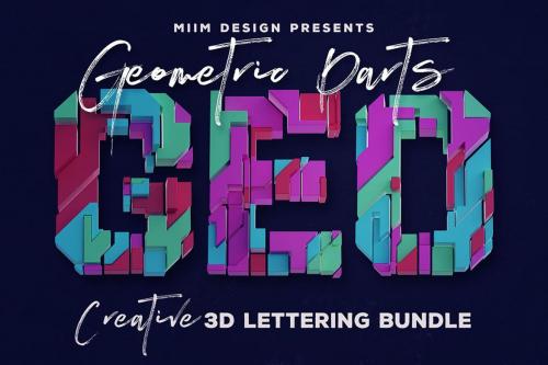 Deeezy - Geometric Parts – 3D Lettering