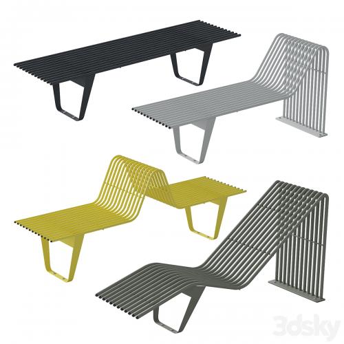 Infinity benches and sun loungers from Punto Group