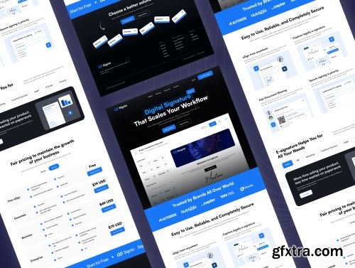 SaaS Digital Signature - Landing Page Ui8.net
