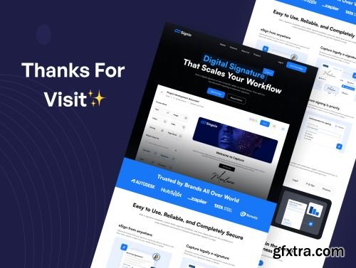SaaS Digital Signature - Landing Page Ui8.net