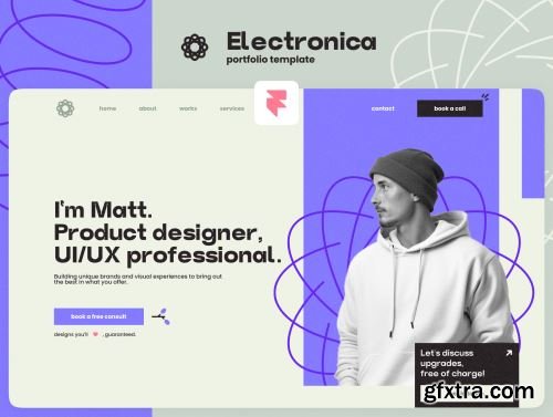 Creative Portfolio Framer Template - Electronica Ui8.net